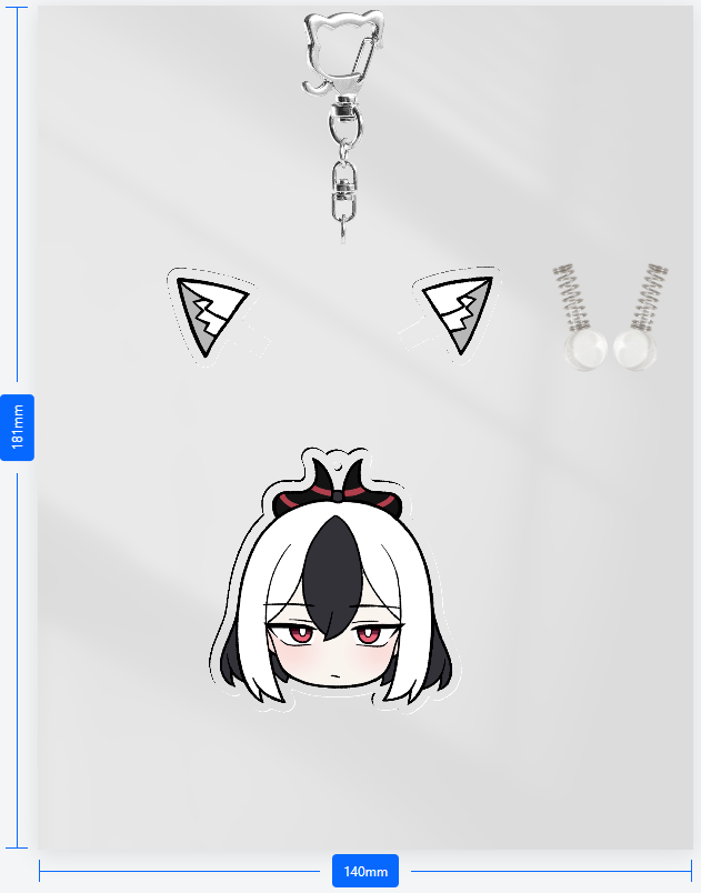 【C107】グッズ情報せう!
ねこカヨコとウルフカヨコの耳が動くアクリルキーホルダー二種類を予定してるせう!😺 