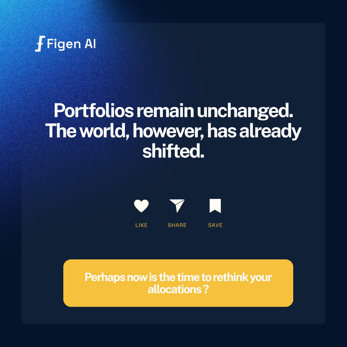 Figen_AI's tweet photo. Is your portfolio built for the next cycle, or the last one?

“The biggest risk today isn’t volatility, but using models from the past.”

Vincent Aurez (President, Figen AI) breaks down how geopolitics and finance are reshaping asset allocation. Featured on @boursier_com. https://t.co/FxCF5WnswU