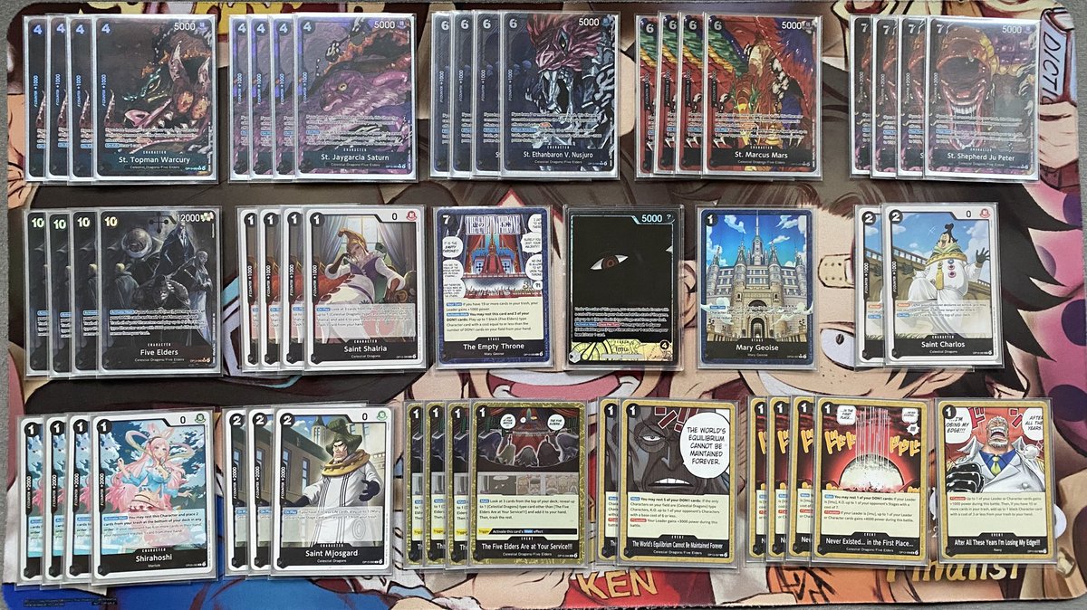 8-2 / 43rd place
at the Bandai Card Fest One Piece Finals in Düsseldorf 13./14.12.25 with Imu 👁️

🟢 Zoro 🎲 2nd ✅
⚫️ Imu 1st ✅ 
🔴🔵 Ace 🎲 2nd ✅
🔴🔵 Ace 🎲 2nd ✅
🔴🔵 Ace 1st ❌
🔴🔵 Ace 1st ❌
🔴🟣 Roger 1st ✅
🔴🔵 Ace 1st ✅
🟢🔵 Zonji 🎲 2nd ✅
⚫️ Imu 🎲 2nd ✅