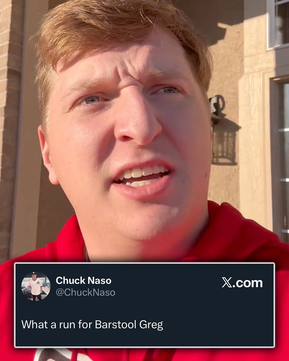 BarstoolYak's tweet photo. A week after he left the Chiefs game early, Greg just witnessed Kansas City get eliminated from the playoffs. And Patrick Mahomes leaving with an injury…#BarstoolIdol @DraftKings #DKPartner https://t.co/UZdXkVjruo