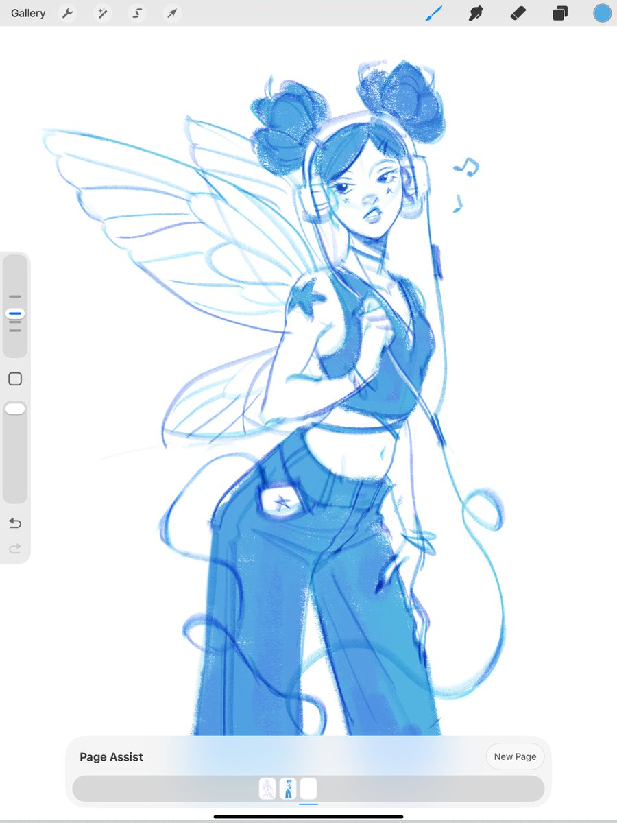 giaseeds_'s tweet photo. bratz inspired fairy 💙 #procreate https://t.co/u5670kBFau