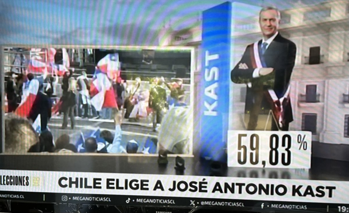 Casi el mismo porcentaje que derrotó el apruebo del 2022… O sea; la izquierda que destroza, la que protesta con violencia y la llama a la revolución…