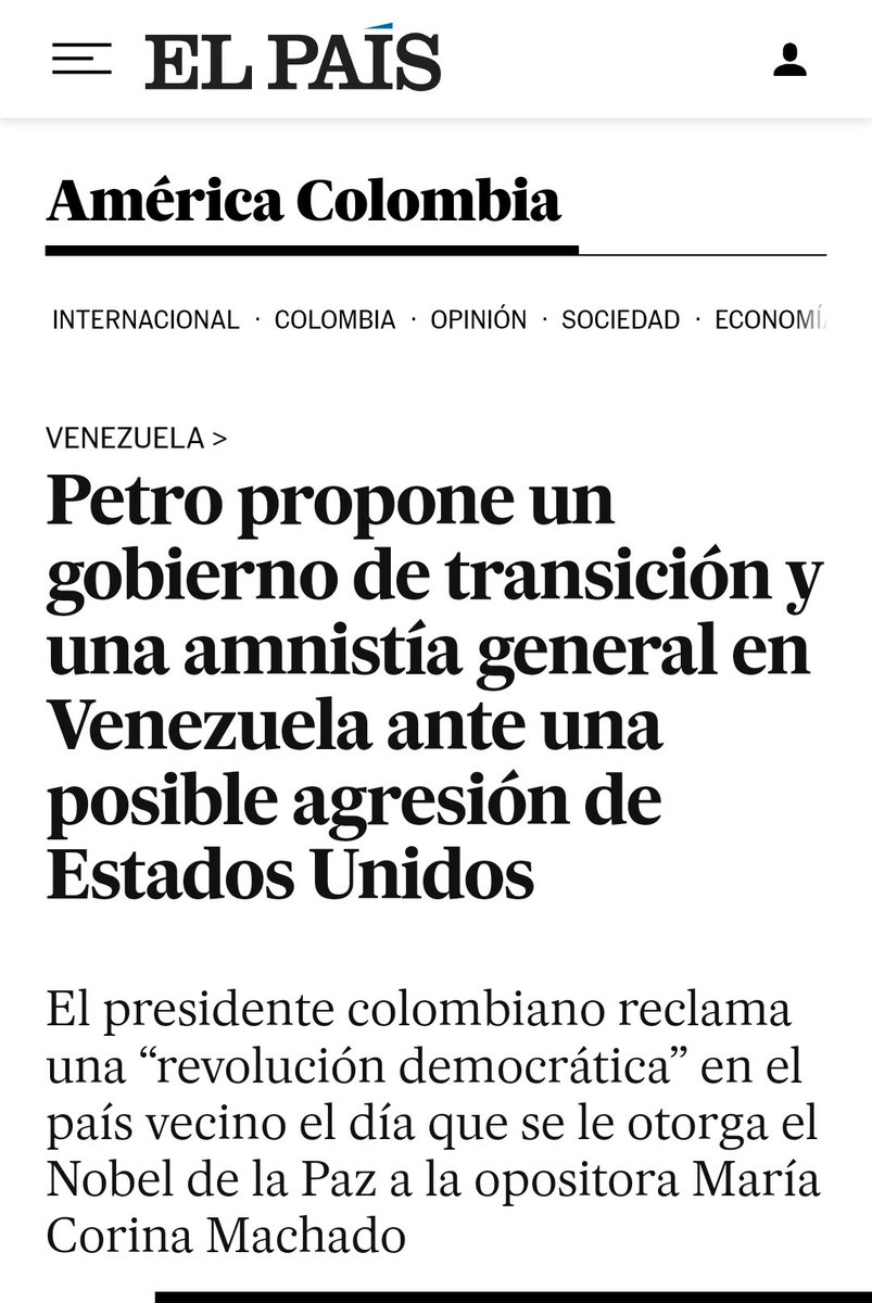 <a href="/petrogustavo/">Gustavo Petro</a> haría mejor en ocuparse de la soberanía de Colombia que en inmiscuirse en la política de otras naciones. ¿Cómo vamos a exigir respeto a Trump si nosotros mismos no respetamos la soberanía de los demás?

Los problemas de Venezuela deben resolverlos los venezolanos.