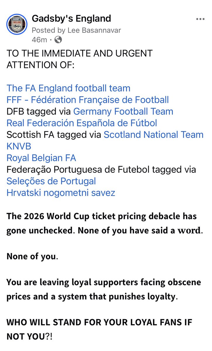 Gadsby's England tweet media