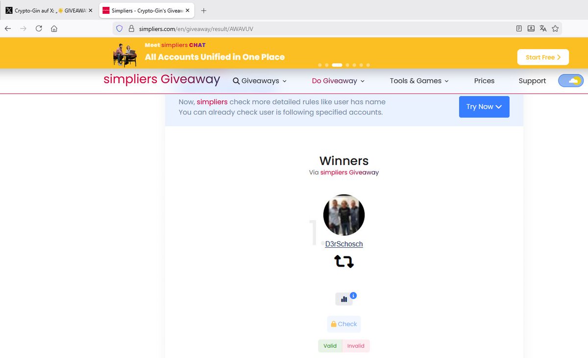 And we have a winner!
Congrats <a href="/D3rSchosch/">d3r_schosch</a> for winning this super exclusive bottle of Crypto-Gin!
The winner has been randomly chosen🎲