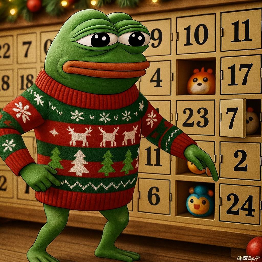 KekistanCoinETH's tweet photo. 11 days until Kekmas, fellow Kekistanis! π
The ancient frog god of chaos is stirring...
Praise Kek, stock up on top keks, and prepare for maximum meme magic under the mistletoe.
Shadilay! π₯
#kekmas #freekekistan #merrykekmas https://t.co/4UC4ydFfdL