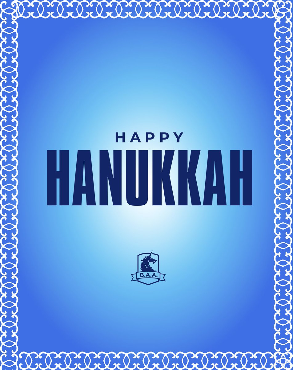 BAA's tweet image. Wishing all who celebrate a Hanukkah filled with warmth, light, and peace.💙💛 May each of these eight nights be filled with love, light, and tradition.✨ #HappyHanukkah