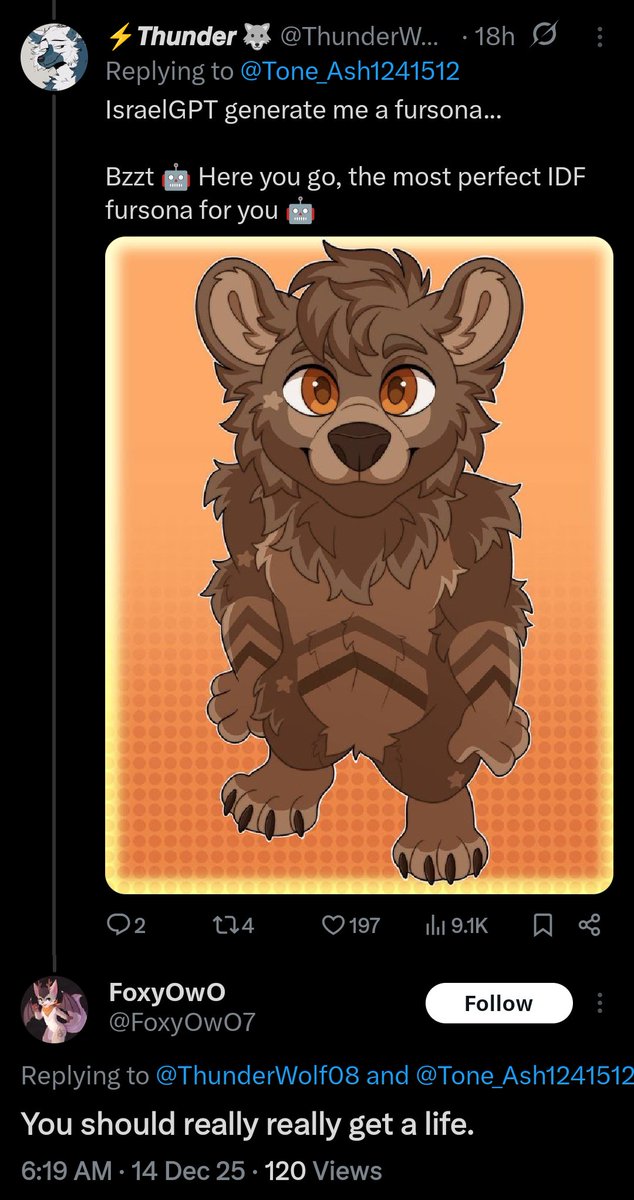 ThunderWolf08's tweet image. They replied to me earlier and it was an insta block lmaoo