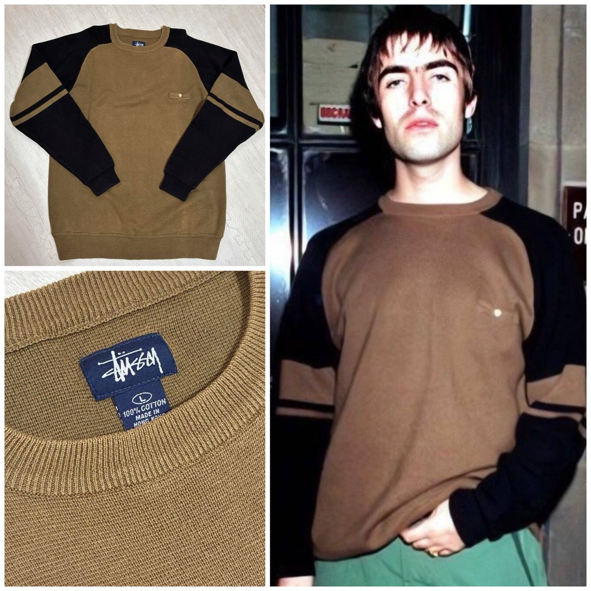 Liam Gallagher wears Stussy OZ Sweater