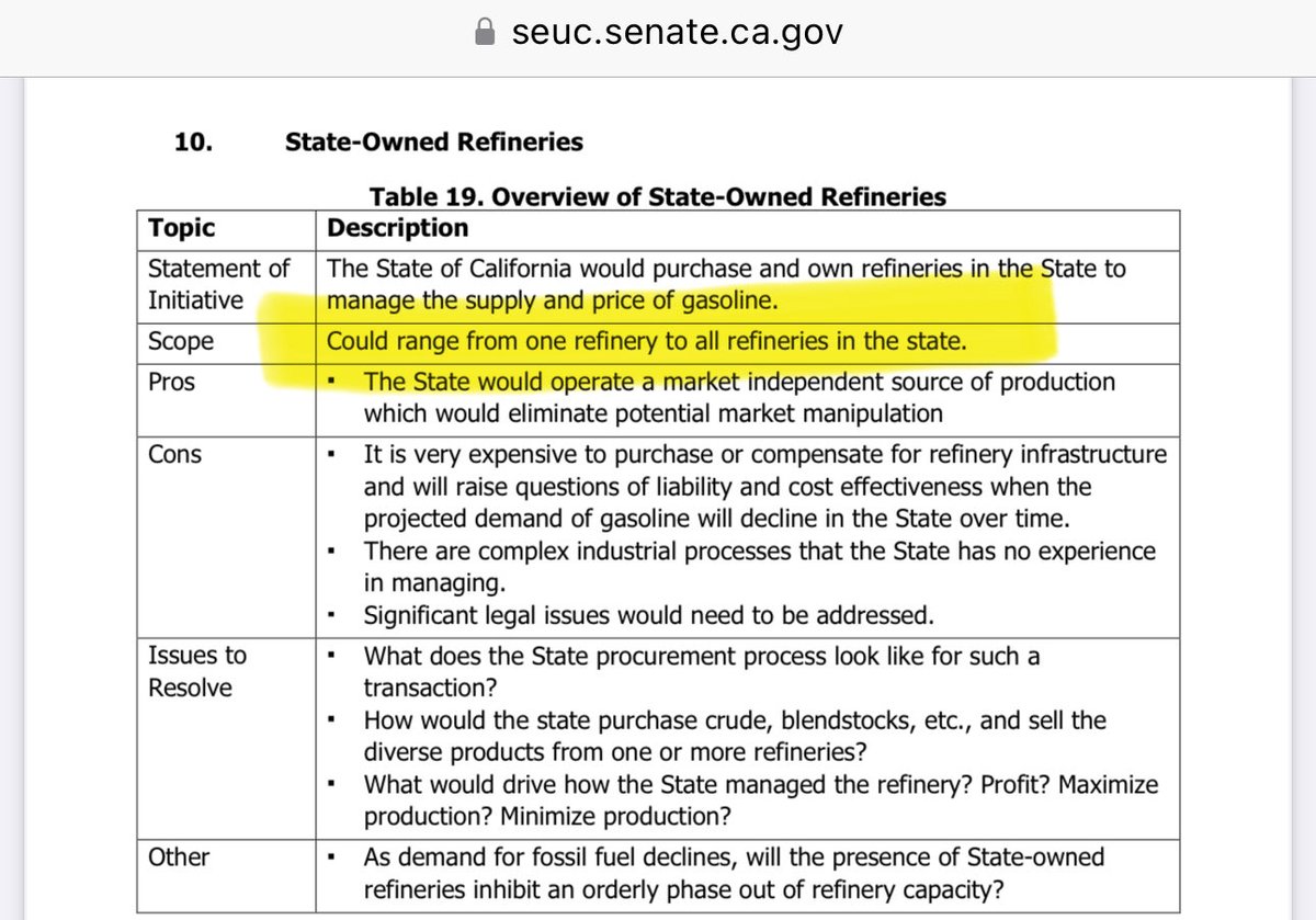 houmanhemmati's tweet image. Don’t worry. @GavinNewsom has a plan for what to do when he forces all of California’s oil refineries to close. 

It’s spelled out in PLAIN ENGLISH in his own Energy Commission’s document: 

THE STATE WILL OWN THR REFINERIES.

Do you get it now? It’s all planned. Obviously.

From…