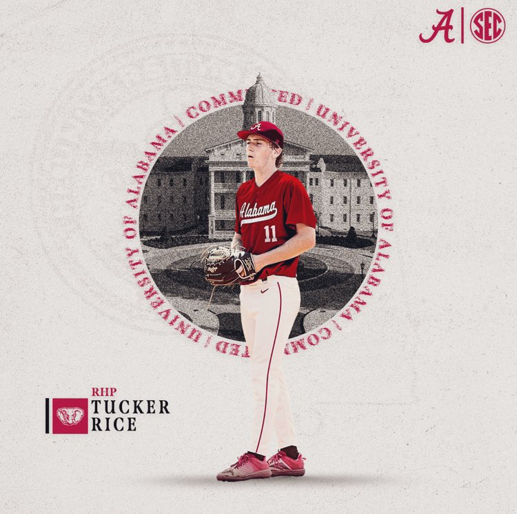 Tuckerice11's tweet image. The blood sweat and tears was worth it all… Dream come true!
Thankful for everyone who was apart of this journey and I am thankful for god and his sacrifice that allows me to play this great game. I am excited to announce my commitment to play baseball at Alabama!