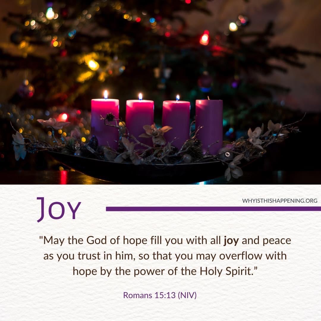 Joy.

“May the God of hope fill you with all joy and peace as you trust in him, so that you may overflow with hope by the power of the Holy Spirit.” ~ Romans 15:13 (NIV)

whyisthishappening.org/videos/how-to-…
#withGOD #whyisthishappening #hope #peace #joy #howtoknowChrist #JesusLovesYou.