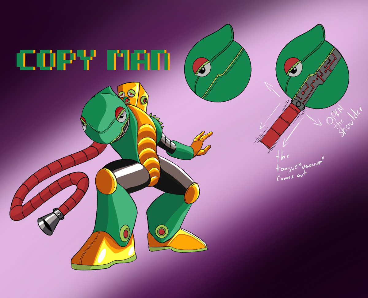 MauricioDraw's tweet image. Robot Master Design - COPY MAN
#MegaManDO 
#DesignARobotMaster