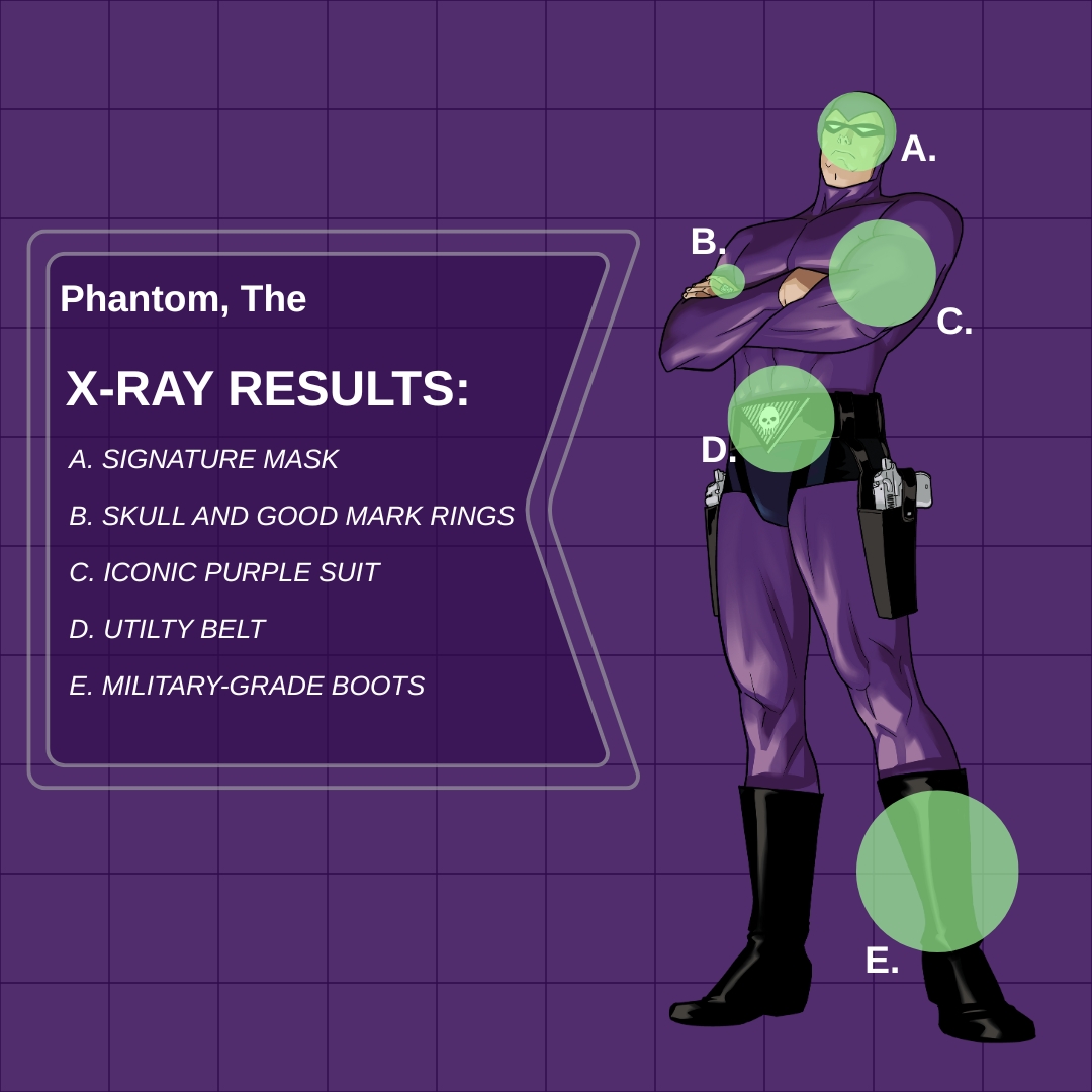 ThePhantomComic's tweet image. Ever wonder what the Phantom is made of? 💀💪💜

#ThePhantom #XRay #Ghostwhowalks