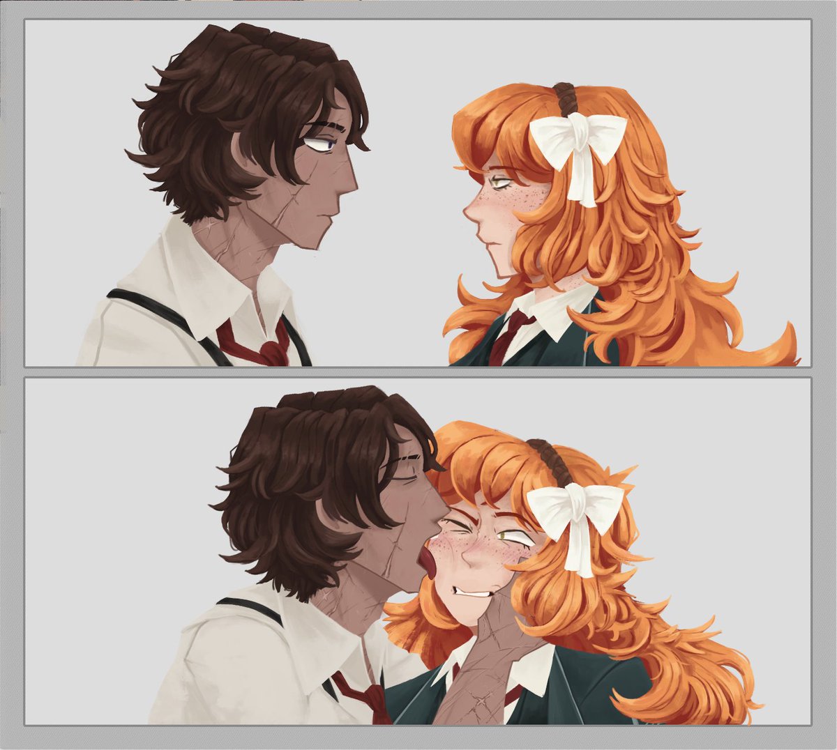 TridenOpMoth's tweet image. I'm saying, they can't have a normal kiss, either it's a bloody war, or one of them remembers the past and bursts into tears
#LCB78 #每日一78 #LimbusCompany