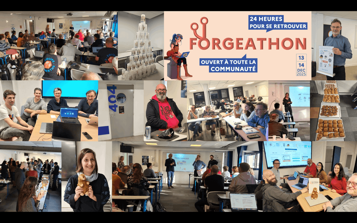 LeLibreEdu's tweet photo. Ce week-end s'est déroulée avec succès la 2e édition du "Forgeathon" organisée par @asso_aeif en partenariat avec @Prologin à @EPITA
50 personnes, dont une majorité enseignantes, ont échangé, partagé et contribué aux projets libres de #LaForge
https://t.co/XxeKypvtRb https://t.co/SgHwGRgk7n