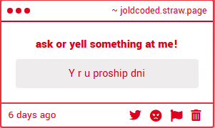 InkInInkopolis's tweet image. asking someone that is highkey crazy btw... who wouldn't be 😭
joldcoded.straw.page