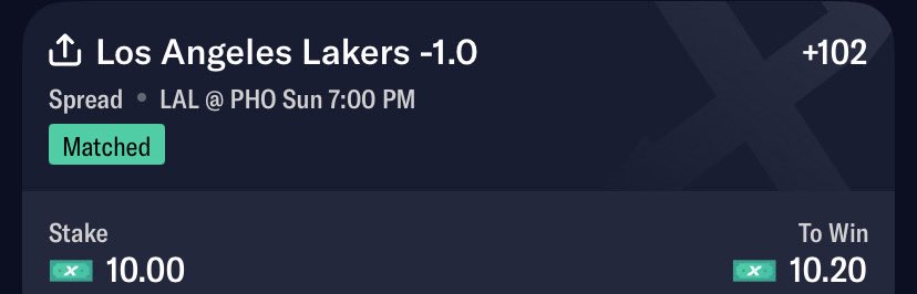 10$ to 10k challenge 

grab these odds only on <a href="/PlayProphetX/">ProphetX</a> 

prophetx.onelink.me/E5Yi/CTB

Lakers -1 +102

Lets cash day 1