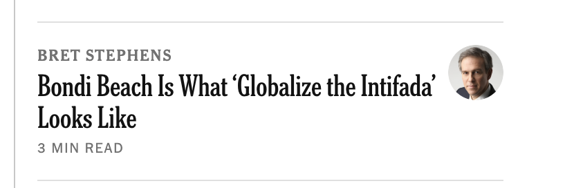 WajahatAli's tweet image. Why would the NYT publish such hateful garbage? Why elevate this man with a history of writing anti-Arab and anti-Palestinian hate? 

Stephens is using a tragedy to promote extremism, hate, and justify Israel's genocide.