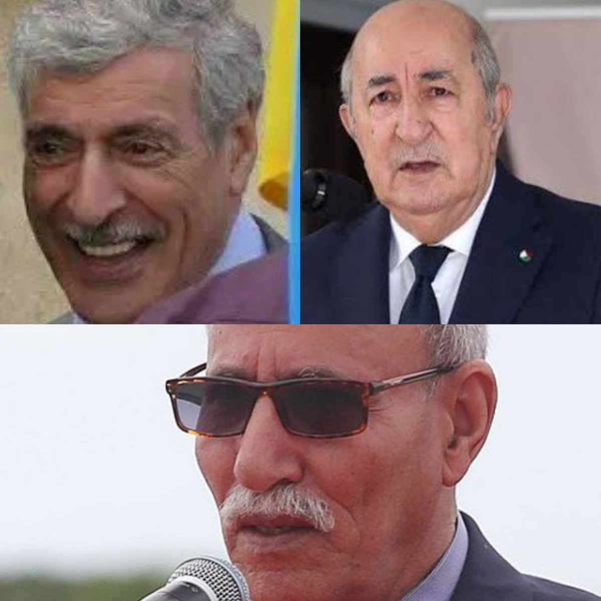 🔴 #الجزائر 🇩🇿 الدولـــــة الوحـــــيدة في العالم التي بها تــــــلاث رؤســــــــــــــاء 😁

#جمهورية_القبايل 
#جمهورية_تندوف 
#الجزائر_اضحوكة_العالم