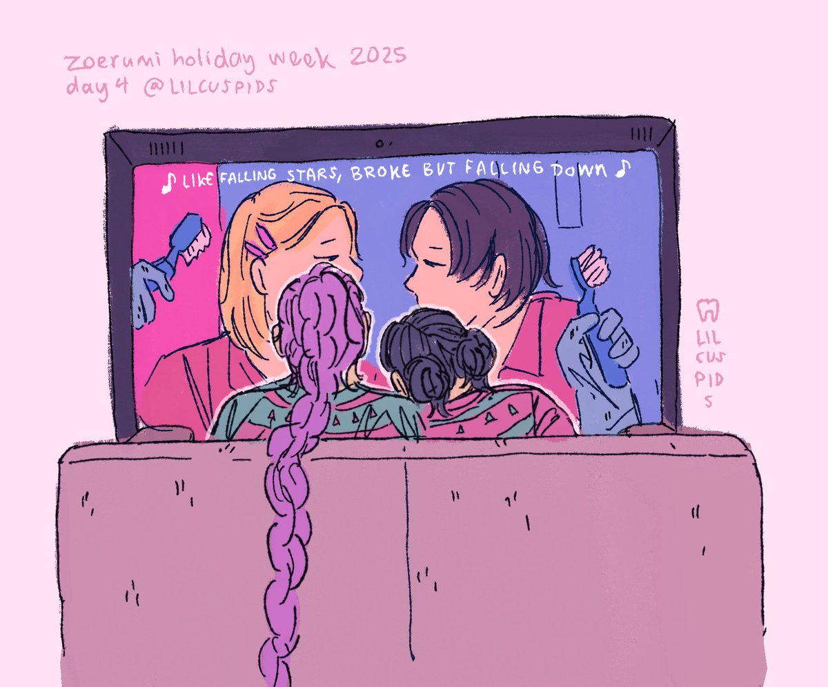 #zoerumiweek2025 day 4 - guess what movie they're watching lol