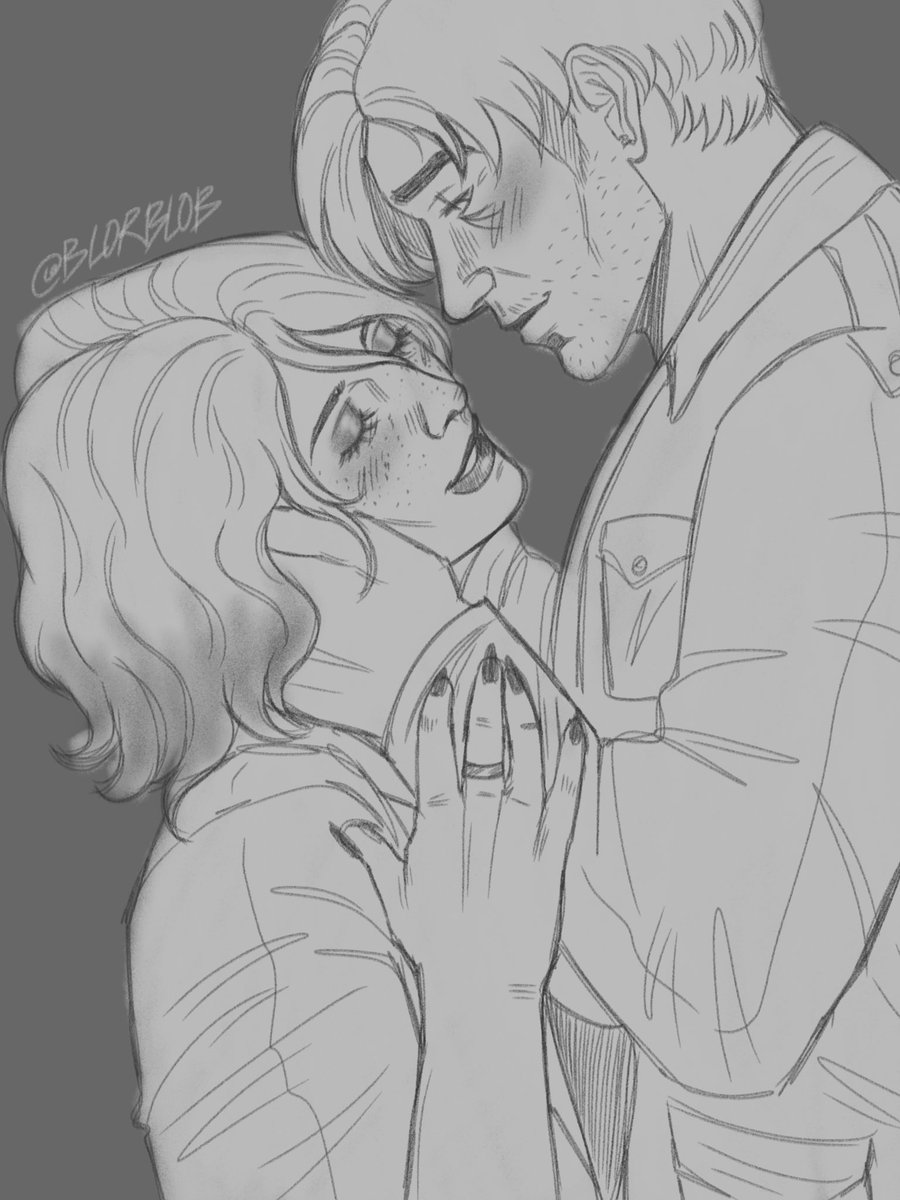 blorblob's tweet image. james and maria sketch between comms
working on 4 comms at the same time rn lowkey gonna die