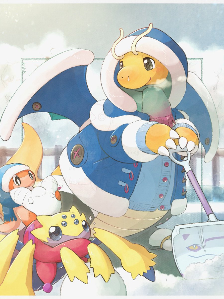 手持ちたちと雪かきしたい
寒がりな子多いけど…