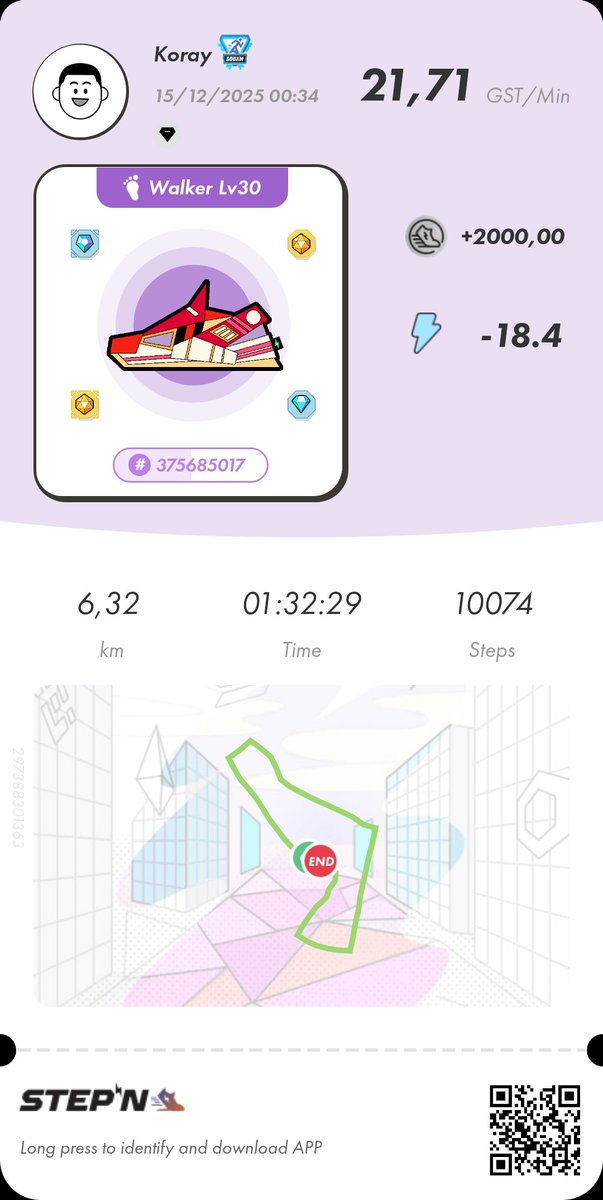 #STEPN

Yürü yürü yürü 😎💪