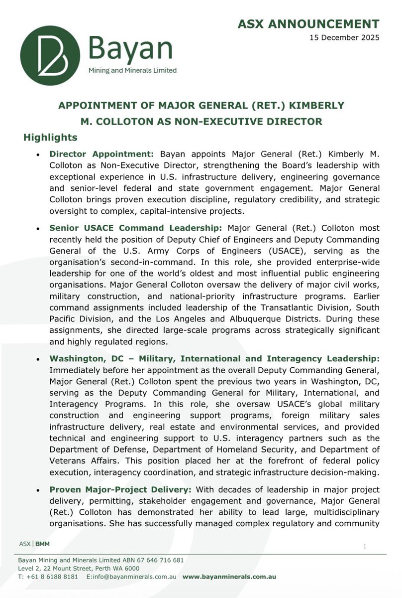 Bayan Mining and Minerals tweet media