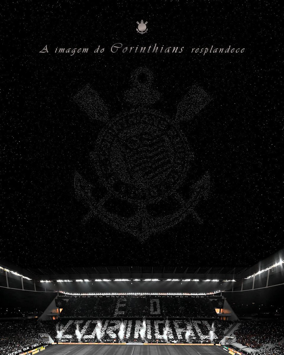 Corinthians's tweet image. A imagem do 𝐂𝐎𝐑𝐈𝐍𝐓𝐇𝐈𝐀𝐍𝐒 resplandece!!!!! ⭐🏴🏳️

#VaiCorinthians