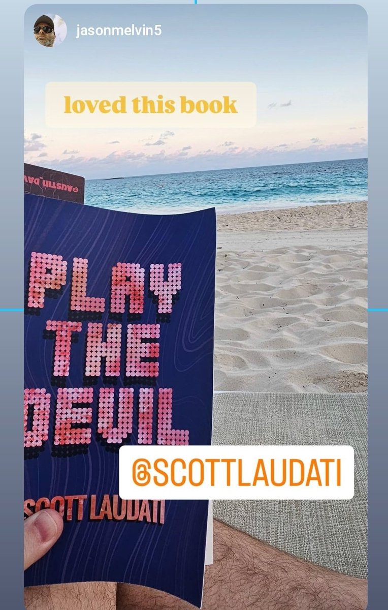 Shoutout to great poet/writer <a href="/Jason5Melvin/">Jason Melvin</a> for taking ultimate beach read Play The Devil on his tropical vacation! Get ur own copy for $11.99. All those babes will walk by your umbrella and think, "Who is that handsome genius?" Guarenteed. Book link: amazon.com/Play-Devil-Sco…