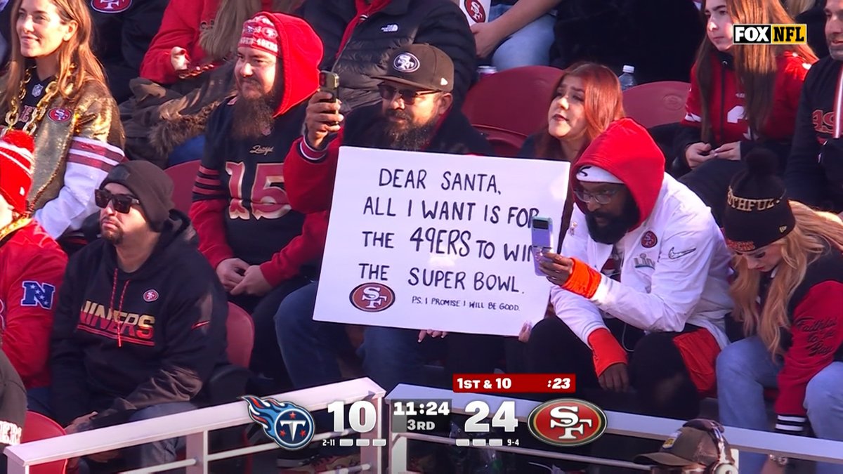 SANTA PLEASEEEEEE 🙏

(📺: <a href="/NFLonFOX/">FOX Sports: NFL</a>)