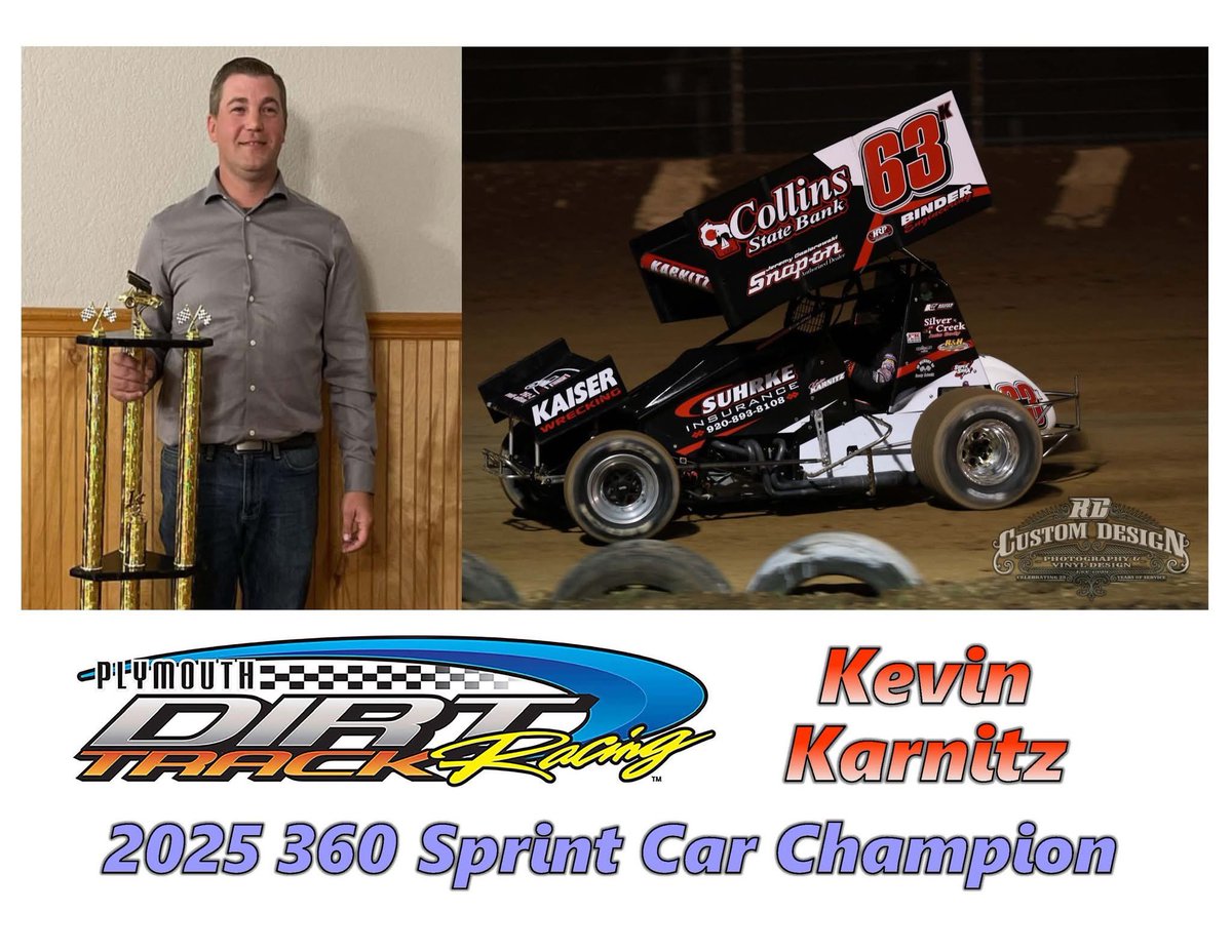 Kevin Karnitz earned his first career <a href="/plymouth_dirt/">The Plymouth Dirt Track</a> 360 Sprint Car title behind the wheel of the Mayer Automotive Racing 63K car in 2025.

The West Bend racer earned a pair of A-main victories, nine top-five and 13 top-10 A-main showings in 15 events.