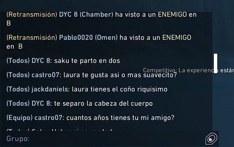 sperrodj's tweet photo. Jugar al Valorant siendo mujer significa aguantar insultos, comentarios sexuales y amenazas.
Todo ocurrió en una sola partida.
Hasta me dio miedo abrir el micro.
@RiotGames @RiotSupport @VALORANTes #VALORANT https://t.co/elGkwzDp63