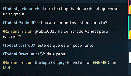 sperrodj's tweet photo. Jugar al Valorant siendo mujer significa aguantar insultos, comentarios sexuales y amenazas.
Todo ocurrió en una sola partida.
Hasta me dio miedo abrir el micro.
@RiotGames @RiotSupport @VALORANTes #VALORANT https://t.co/elGkwzDp63