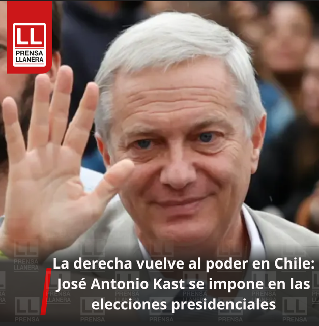 #Chile  da un giro a la derecha 🇨🇱: José Antonio Kast fue elegido presidente tras vencer en segunda vuelta a Jeannette Jara. La candidata reconoció el resultado y Gabriel Boric llamó al presidente electo para felicitarlo y desearle éxito por el bien del país.