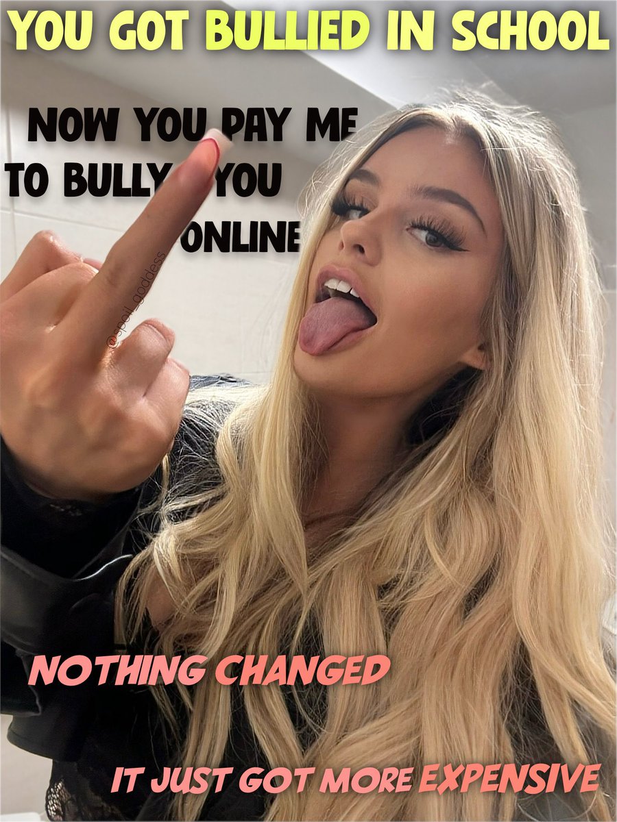 AbusiveKiley's tweet photo. Your teachers told you the bullies wouldn’t win in the end 😂 😂 😂 

Were they right? 😂 

PS - respect your work bully tomorrow, they are better than you + always right 🤗 https://t.co/A7S7NatAiG