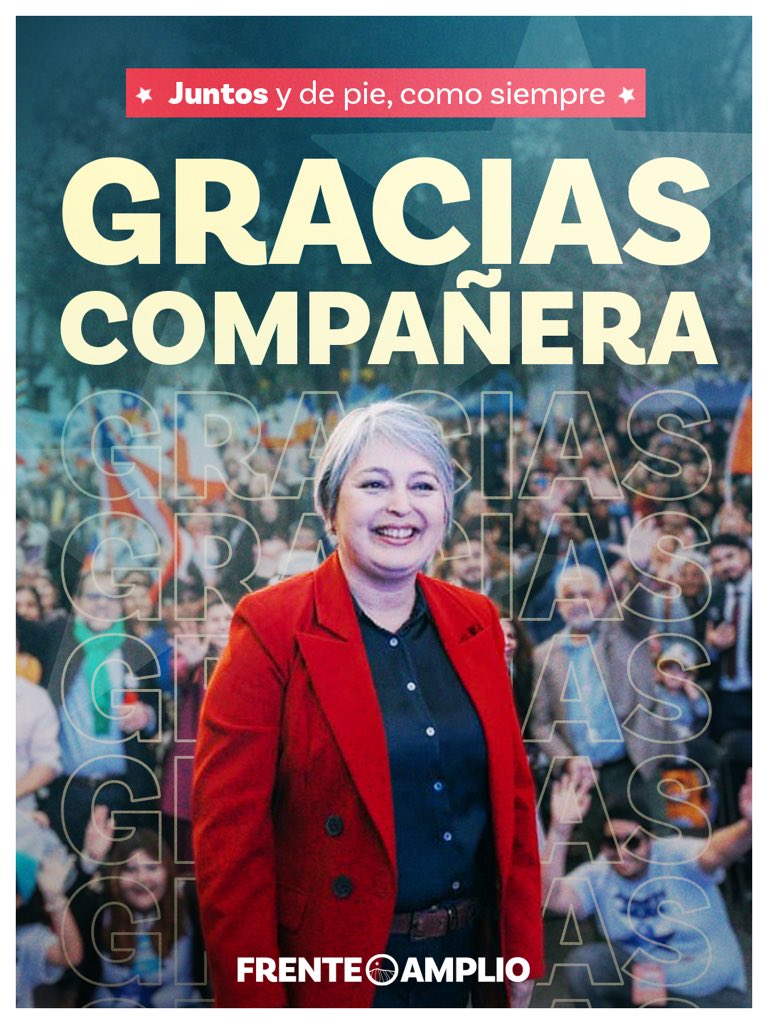 elfrente_amplio's tweet image. Gracias Jeannette por tu trabajo y dedicación.

Hoy, más que nunca, juntos y de pie como siempre ✊🏼🇨🇱