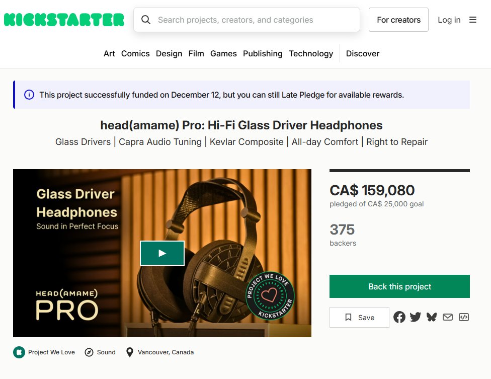 headamame's tweet image. Thank you all for the incredible support. We far surpassed our @kickstarter goal, and can't wait to start on production in the New Year! 

This is an exciting new step for head(amame) and we can't wait to keep evolving.