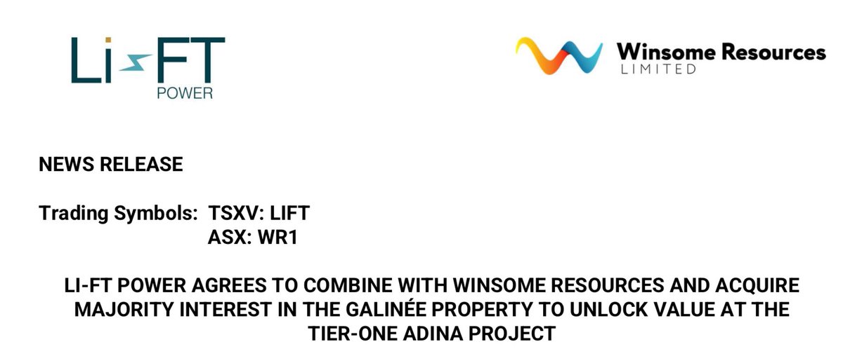 zempheth's tweet image. I understand the balance sheet rationale, but this is a bad deal for #WR1. Galinee could’ve been acquired alone w/o LIFTs projects. The market could’ve closed that 60c SP valuation premium organically within days in these conditions. #voteNO