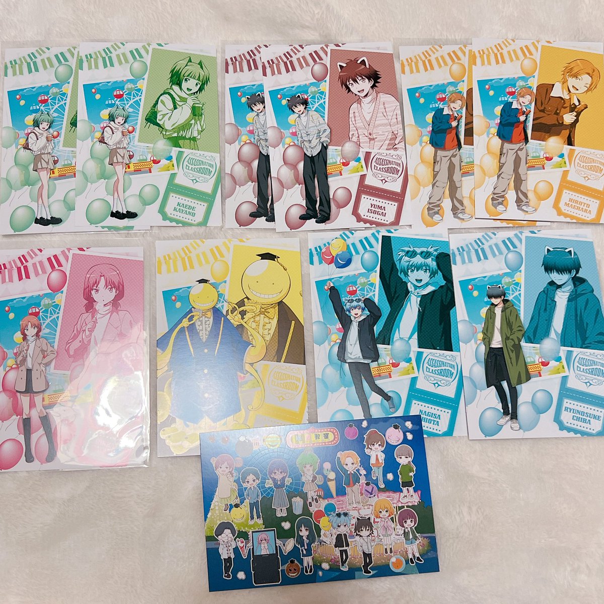 交換】暗殺教室 よみうりランド 缶バッジ 特典 スタンプラリー ポスト