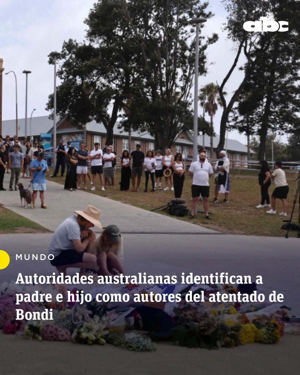ABCDigital's tweet photo. #ABCMundo | Las autoridades australianas confirmaron que los presuntos autores del atentado terrorista perpetrado en Sídney, son un hombre de 50 años, que murió y su hijo de 24 años, que está hospitalizado.

⭕️Canal de WhatsApp: https://t.co/aAPBX7cxWp

Leé más en: https://t.co/QRKfPkx5YY