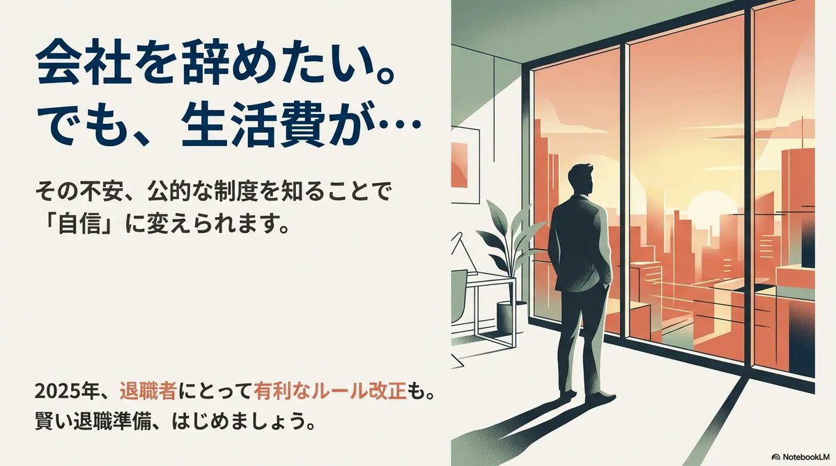 🚨2025年、退職マネーの常識が変わりました🚨
「会社辞めたい…でも生活費が不安😭」 そんなあなたに絶対知ってほしい朗報です！
今年から失業保険の給付制限が 2ヶ月 ➡ 原則1ヶ月 に短縮されたのです✨
さらに！知らないと損する 「もらえるお金」＆「戻ってくるお金」リスト👇
✅