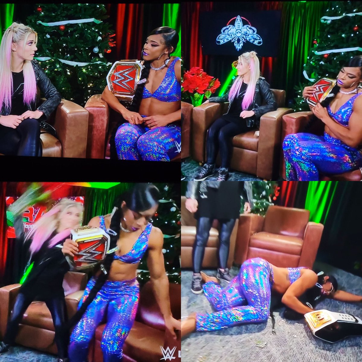 AlexaDaGOAT's tweet image. It will be very interesting to see how Alexa Bliss reacts to the loss on SmackDown, given that Friday will be the 3 year anniversary of her shattering a vase. I wish that WWE would do a cinematic promo with Alexa. #AlexaBliss