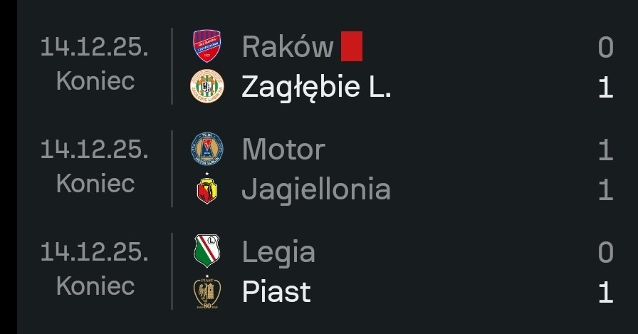 Z cyklu "Hazard wiąże się z ryzykiem", część kolejna, w wykonaniu <a href="/leszekmilewski/">Leszek Milewski</a> i <a href="/JOlkiewicz/">Jakub Olkiewicz</a>:

"Raków-Zagłębie na Raków, Motor-Jaga na Jagę, Legia-Piast na Legię"

Nie zmieniajcie się nigdy 🫶