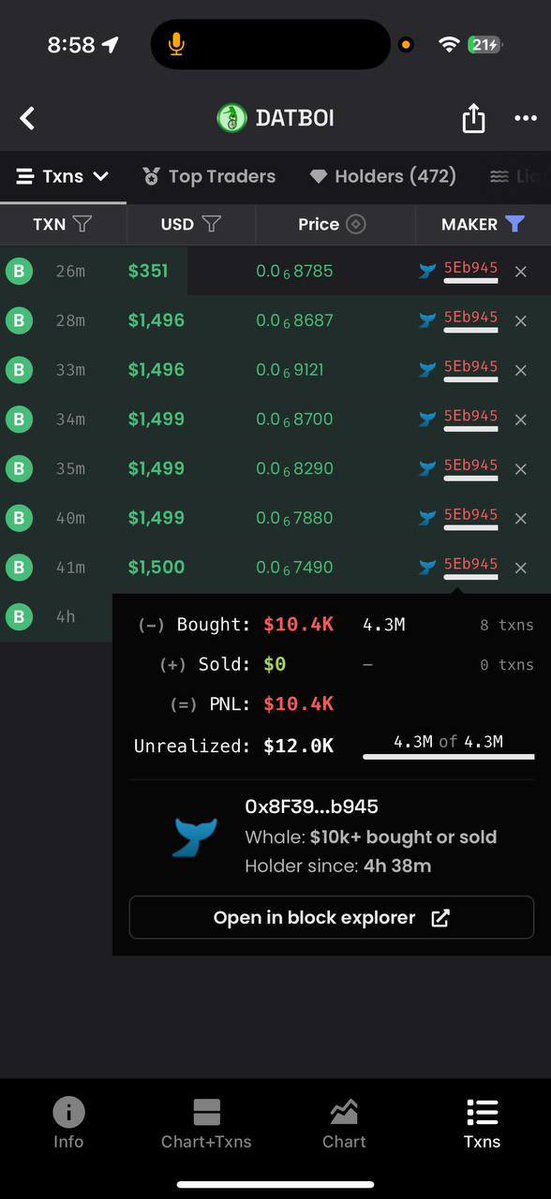 0xjustjules's tweet image. Dat homie just bought up 1% (10k) 

Dat is what DATBOI CONVICTION is all about