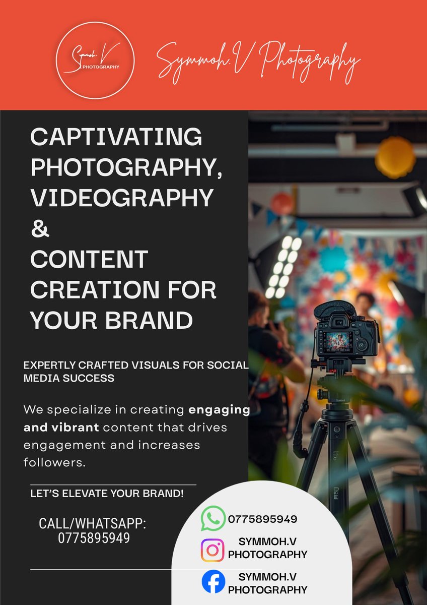 _symmoh's tweet photo. Good morning #MainaAndKingangi,
We offer social media management, content creation, photography, videography, podcast recording &amp; live streaming services.

Reach out on 0775895949

#HealingServiceDay Jirongo #kipronoh Kibaki #helsinkiawakening njeri #WardsOfEvil Tembea Kenya https://t.co/6xls8mnn1Y