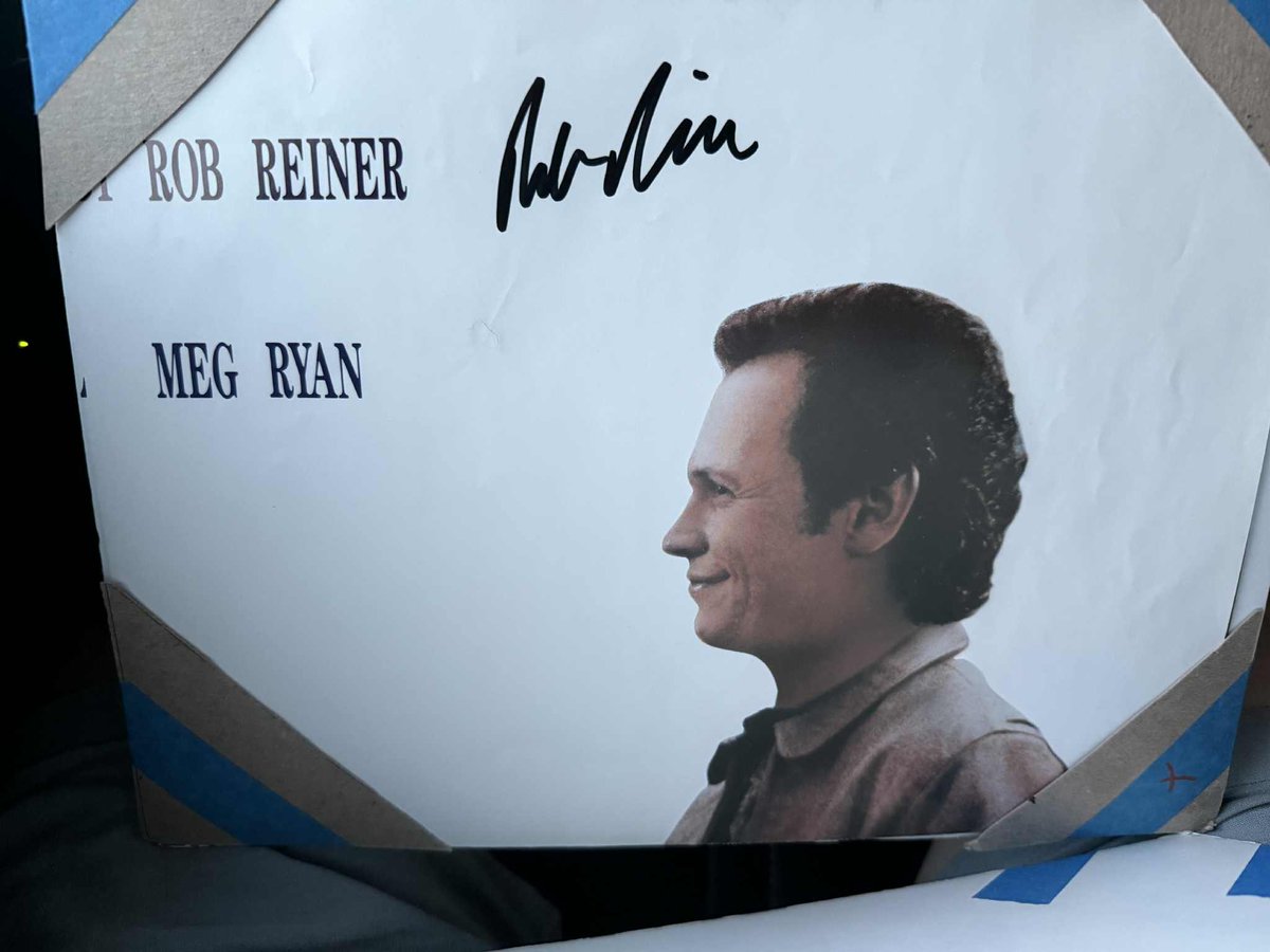 chase4212's tweet photo. RIP Rob Reiner

Here’s my original When Harry Met Sally poster signed by the genius who directed it. https://t.co/ake9E4zyb8