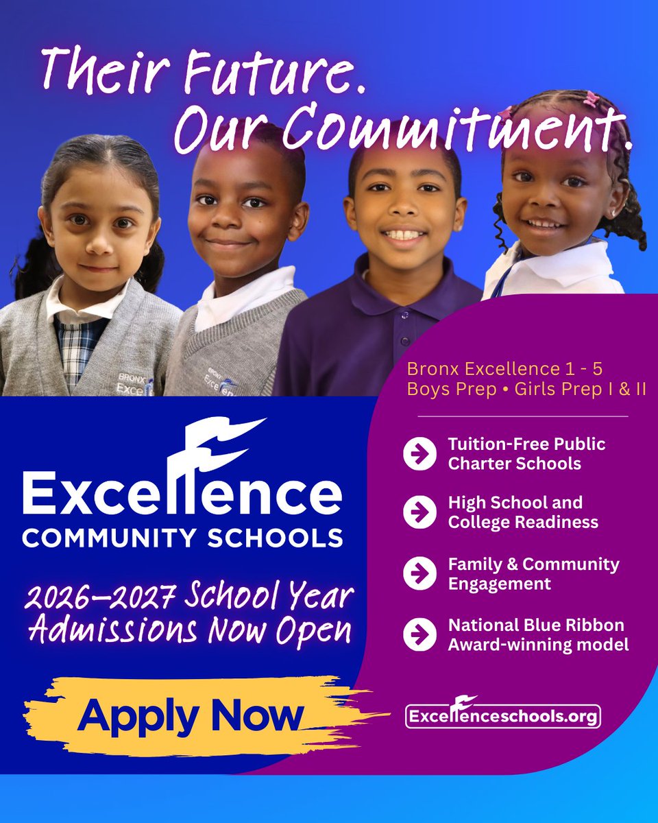 2026–2027 School Year Admissions Are Now Open. Don’t wait to apply!

#bronxcharterschool #stamfordcharterschool
