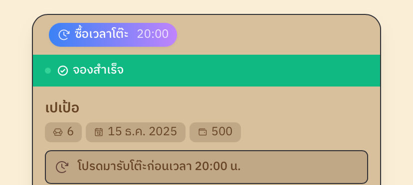 munkmink15's tweet photo. 15/12/68 ปล่อยคิวต่อค่ะ ราคาทักมาคุยได้คับ #รัชอาว #ratchhour #ปล่อยโต๊ะ #ร้านเหล้า #รัชโยธิน https://t.co/ccbLxmnXi4